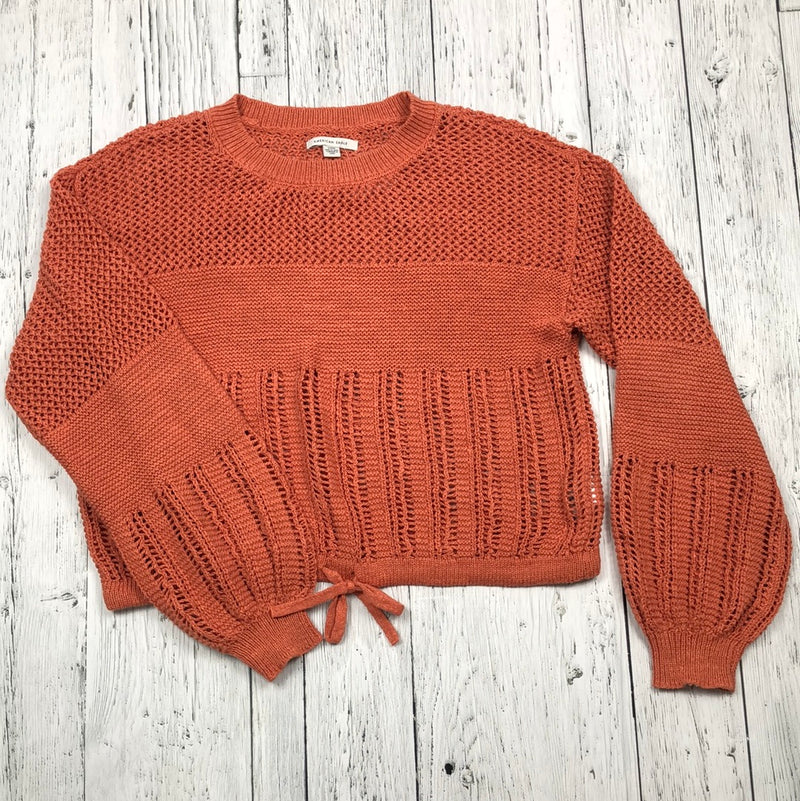 American Eagle Coral Knit Sweater - Hers M