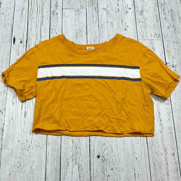 Garage Yellow Cropped T-Shirt - Hers M