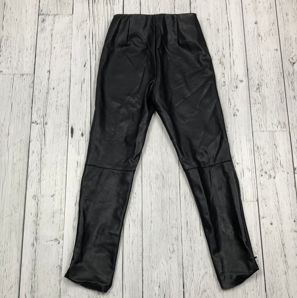 Zara Black Faux Leather Leggings - Girls 9