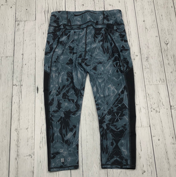 Sweaty Betty Turquoise/black pattern Cropped leggings - Hers L