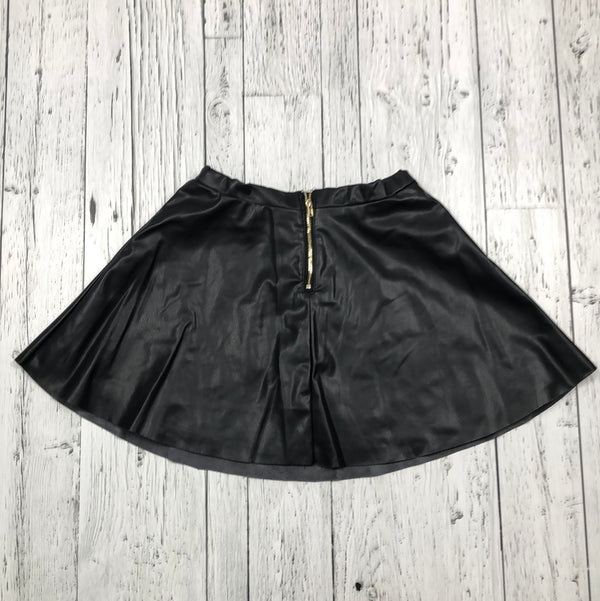 H&M Black Faux Leather Skirt - Girls 9/10