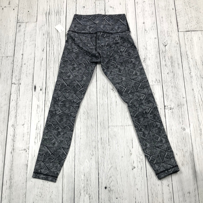 lululemon black and white pattern leggings - Hers 4