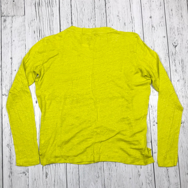 J.Crew Neon Yellow Linen Long Sleeve - Hers M