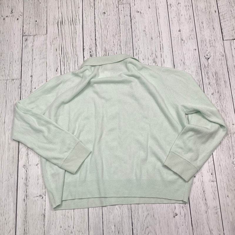 J. Crew green cashmere long sleeve shirt - Hers L