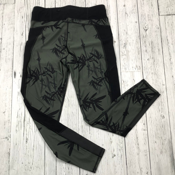 Sweaty Betty black/green pattern leggings - Hers L