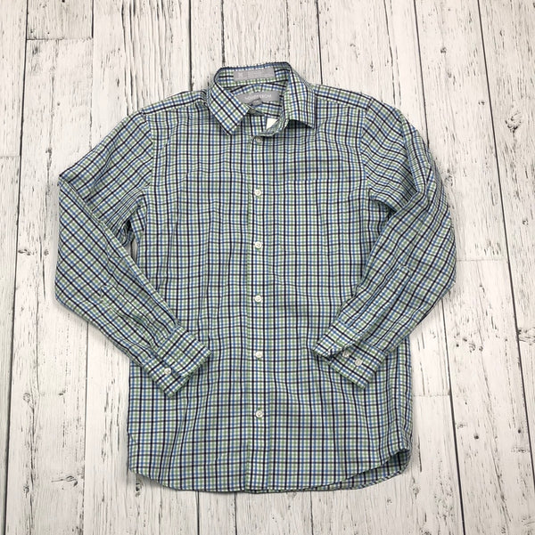 Nordstrom Blue/Green/White Button Down Dress Shirt - Boys 10