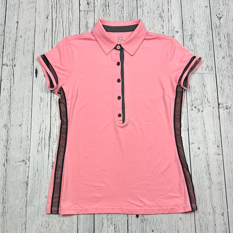 EP Sport Pink Golf Shirt with Grey Mesh - Hers S