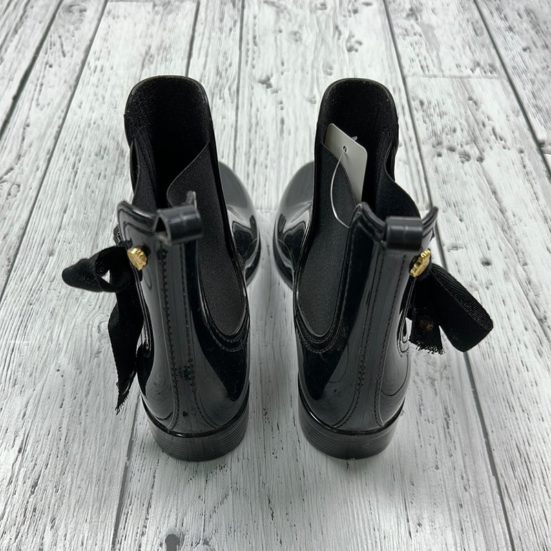 LemonJelly Black Shiny Rubber Boots - Hers 7