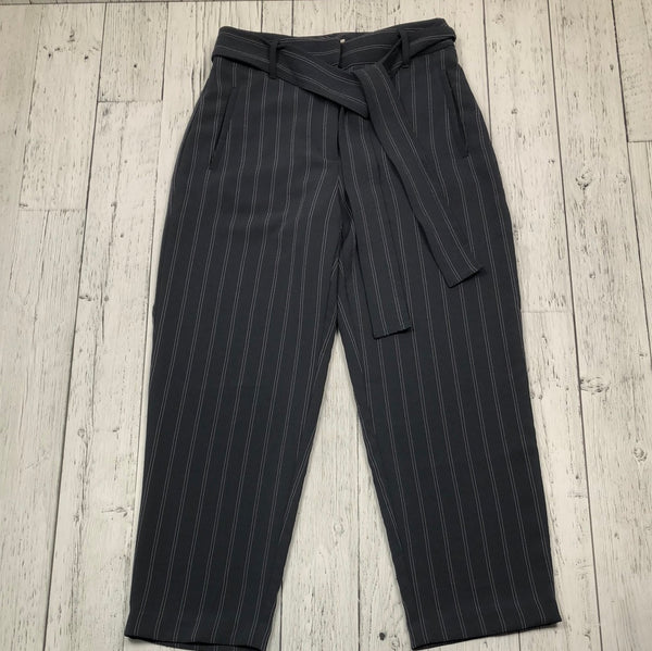 Aritzia Wilfred grey with white striped tie dress pant - Hers M/8