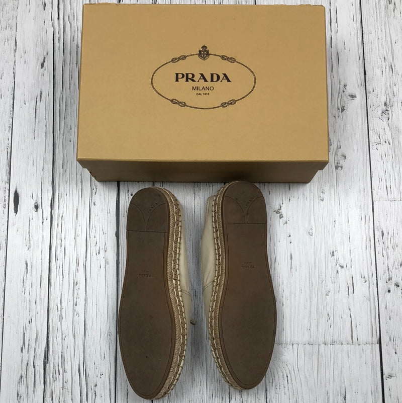 Prada Espadrilles Beige Leather Shoes - Hers 9