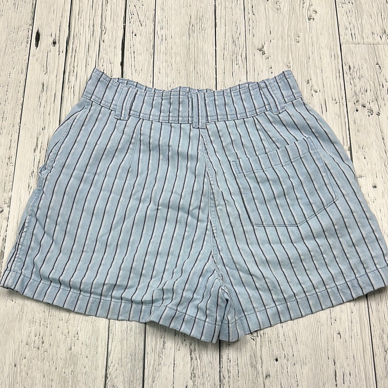 Wilfred Aritzia Blue Pinstripe Cotton Shorts - Hers S/6