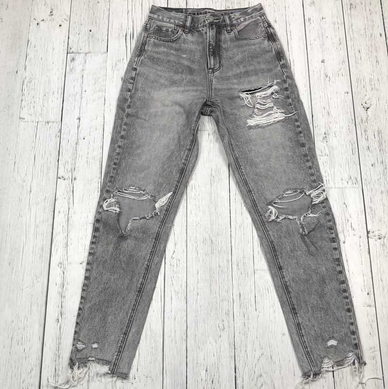 American Eagle Grey Distressed Jeans - Hers XXS/000