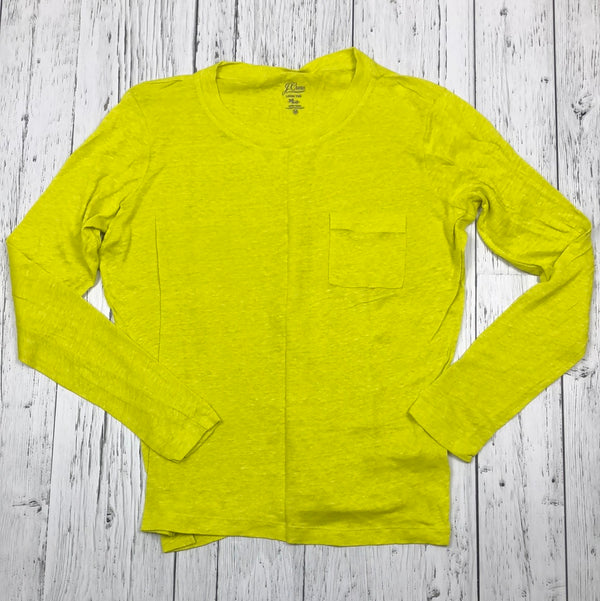 J.Crew Neon Yellow Linen Long Sleeve - Hers M