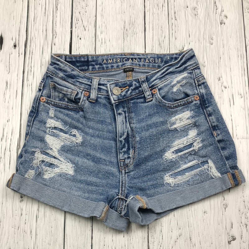 American Eagle Distressed Jean Shorts - Hers XXS/000