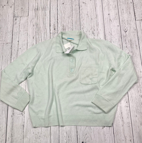 J. Crew green cashmere long sleeve shirt - Hers L