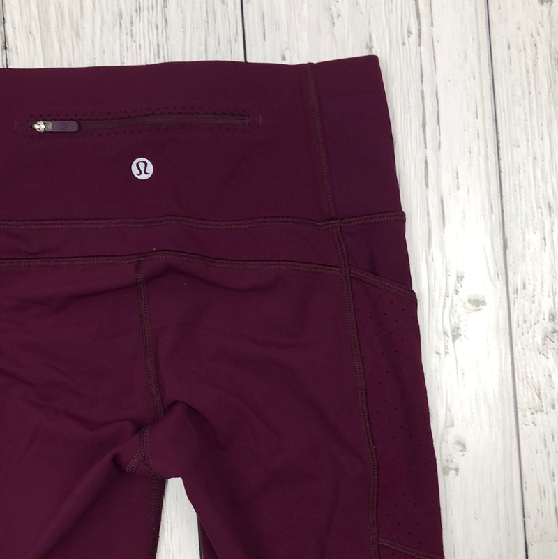 lululemon Maroon Cropped Leggings - Hers 4