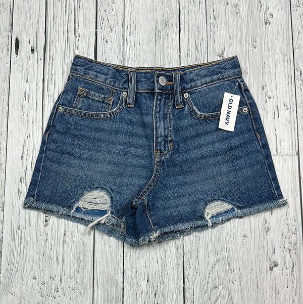 Old Navy Medium Wash Denim Distressed Shorts - Girls 10