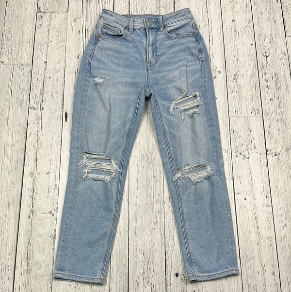 American Eagle Light Wash Distressed Jeans - Hers XXS/000