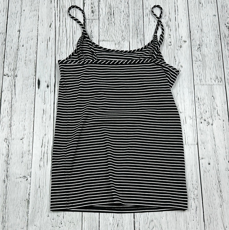 Thyme Maternity Black Striped Tank Top - Ladies M