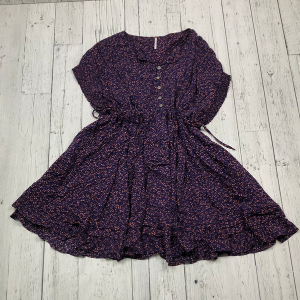 Free People Purple Floral Print Dress - Hers XS