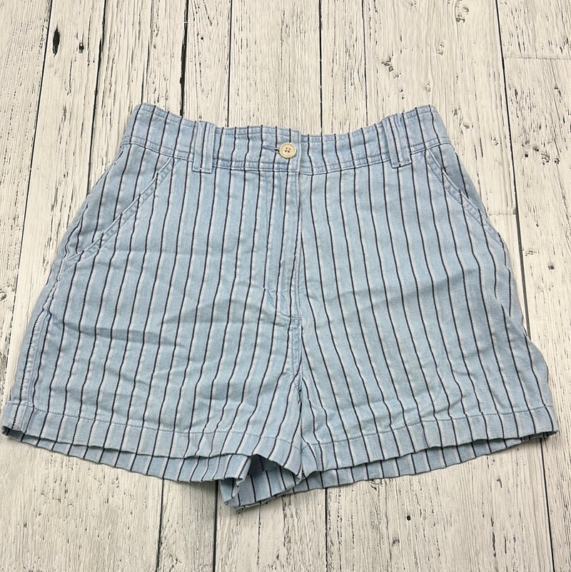 Wilfred Aritzia Blue Pinstripe Cotton Shorts - Hers S/6
