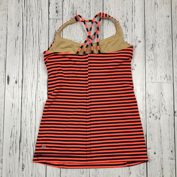 lululemon Navy/Coral Striped Tank Top - Hers 4