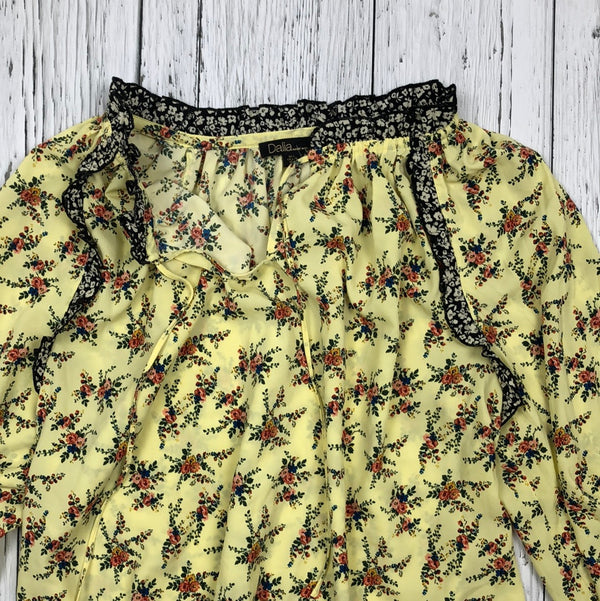 Dalia Yellow Flower Print Blouse - Hers L