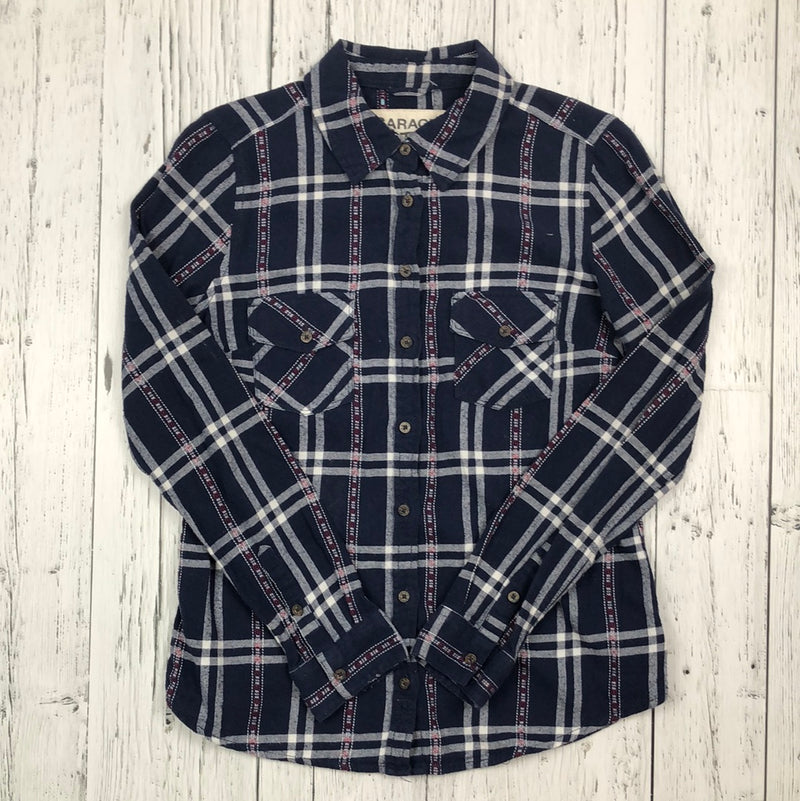 Garage navy plaid flannel - Hers S