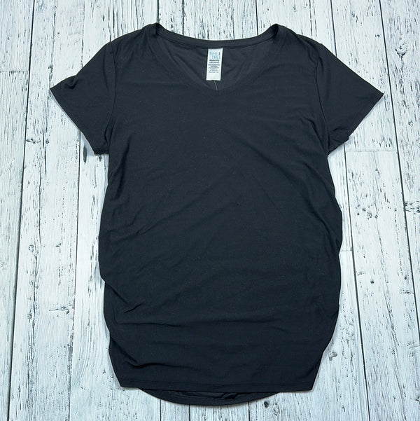 TimeAndTru Maternity Black T-Shirt - Ladies L (12/14)