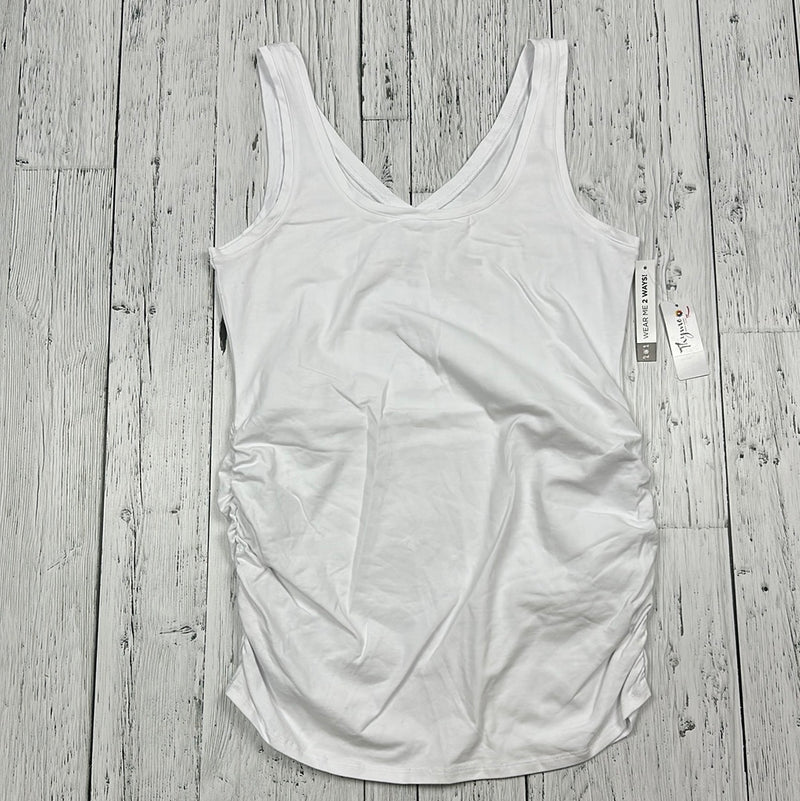 Thyme Maternity 2 in 1 White Tank Top - Ladies M