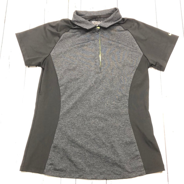 Nike Black/ Heather grey Golf Shirt - Hers M