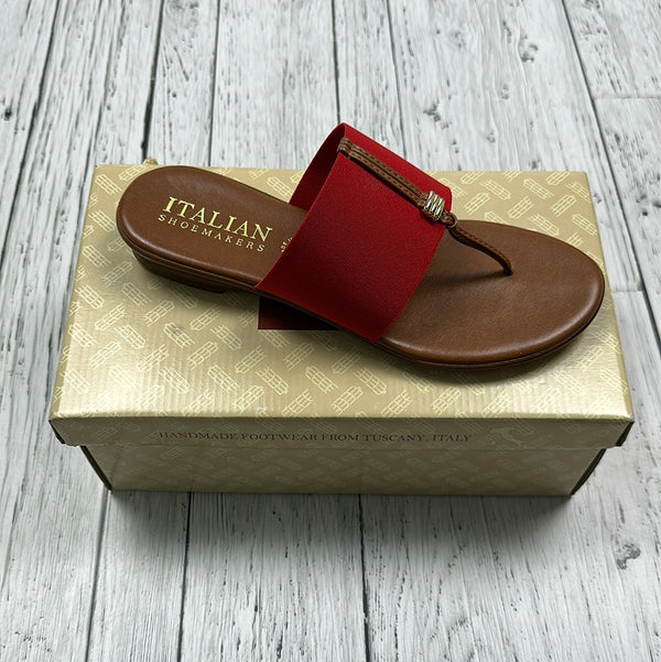 Italian Shoemakers Red/Brown leather Sandals - Hers 8