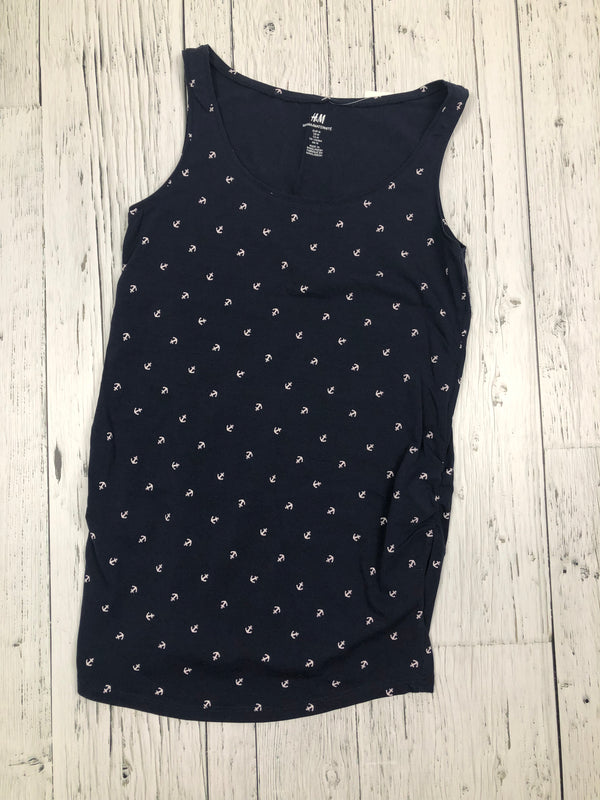 H&M navy blue anchor maternity tank top - Ladies M