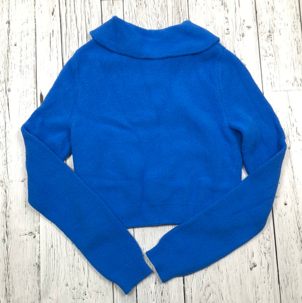 Zara Blue Cropped Sweater - Hers S