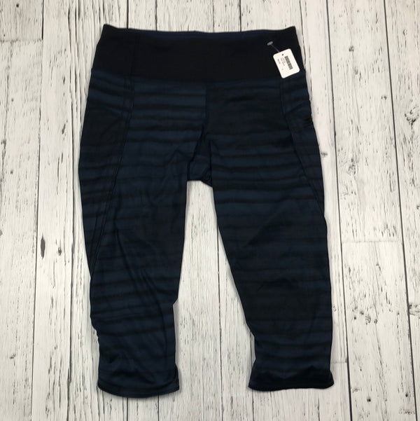 lululemon blue black striped leggings - Hers 6