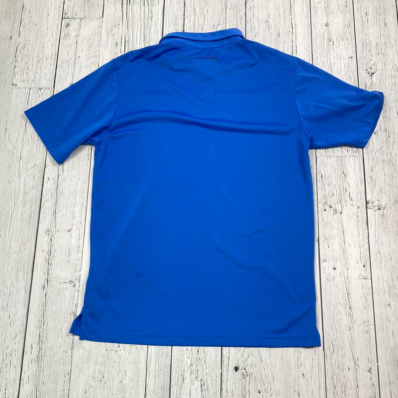 Travis Mathew blue stripe short sleeve golf shirt - His S