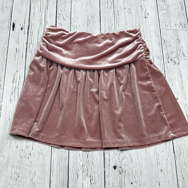 Zara Pink Velour Ruched Skirt - Girls 13/14