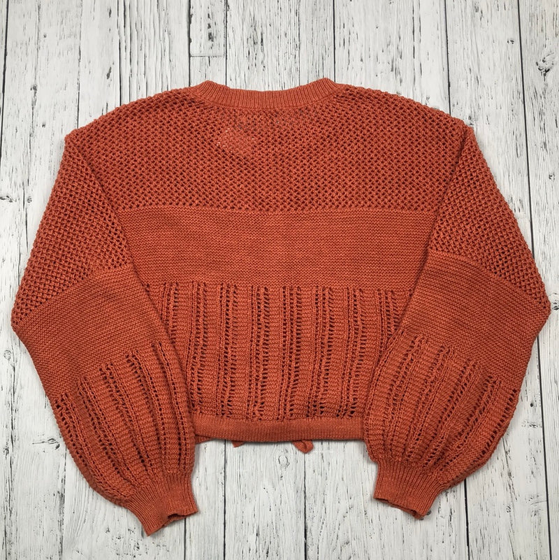 American Eagle Coral Knit Sweater - Hers M