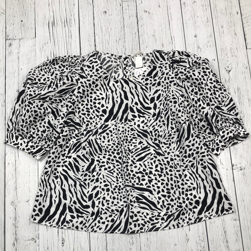 H&M Zebra Print Shirt and Skirt Set - Hers M