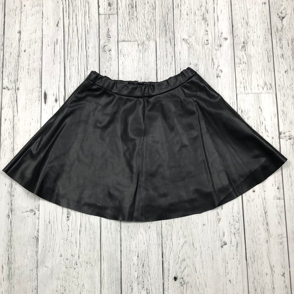 H&M Black Faux Leather Skirt - Girls 9/10