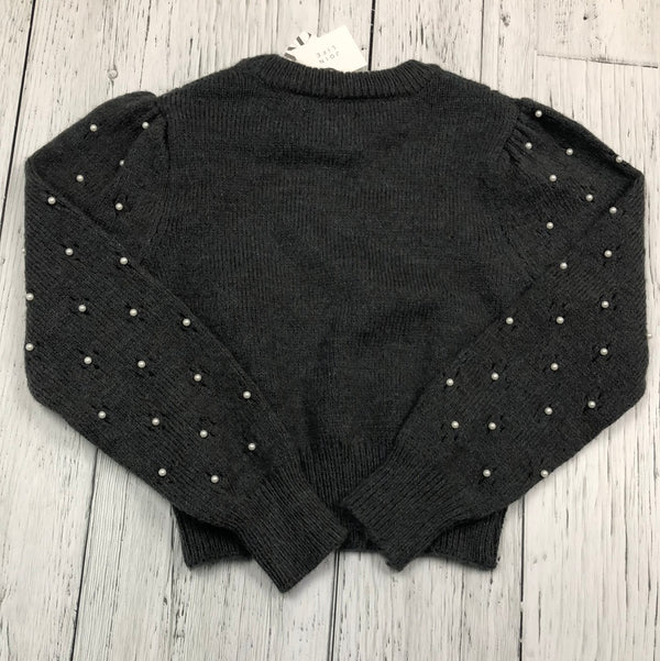 Zara grey knit pearl sweater - Girls 11/12