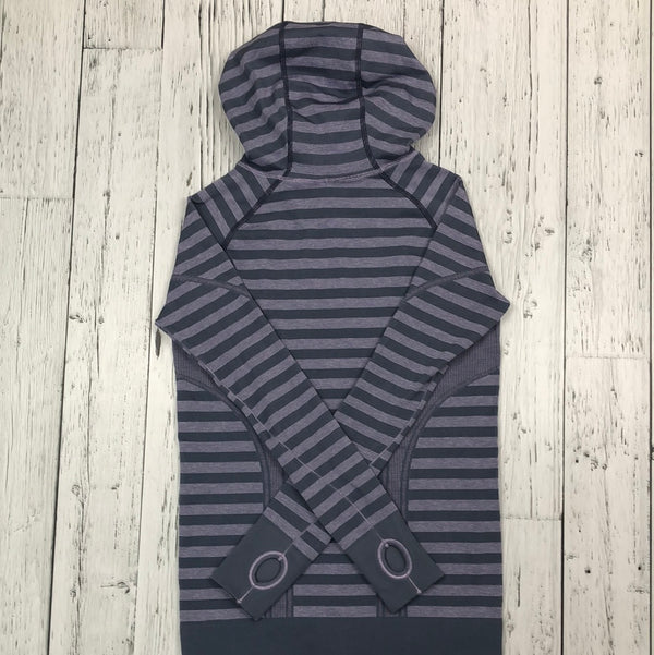 ivivva purple striped athletic long sleeve with hood - Hers 14