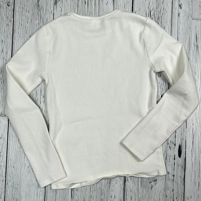 Zara white long sleeve shirt - Girls 9