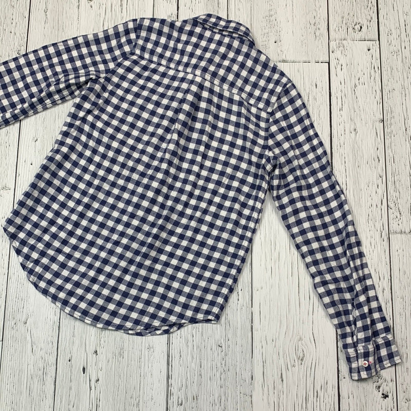 abercrombie blue/white plaid button up shirt - Girls 14