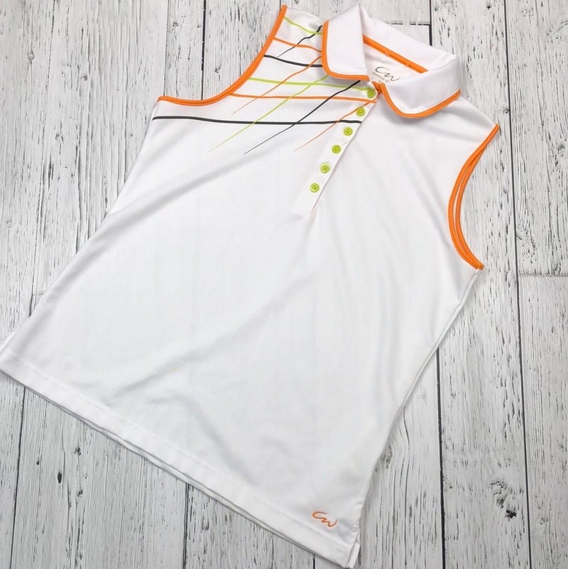 Cracked Wheat white polo golf tank top - Hers M