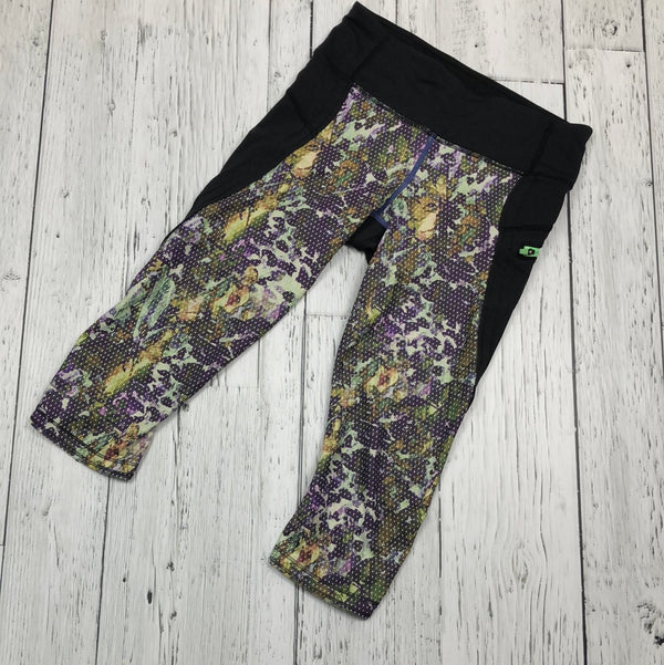 lululemon black/green/purple crop leggings - Hers 4