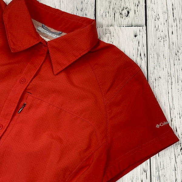 Columbia red button up shirt - Hers L
