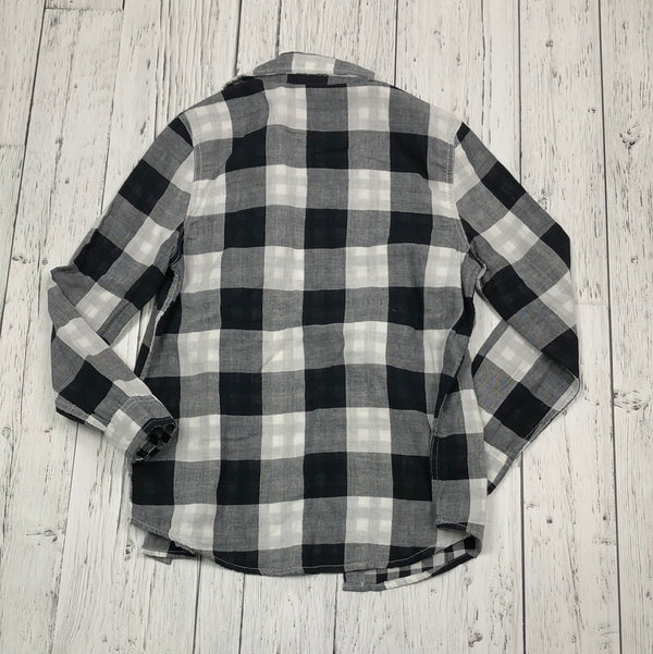 Joe Fresh black white plaid long sleeve button up shirt - Boys 10/12