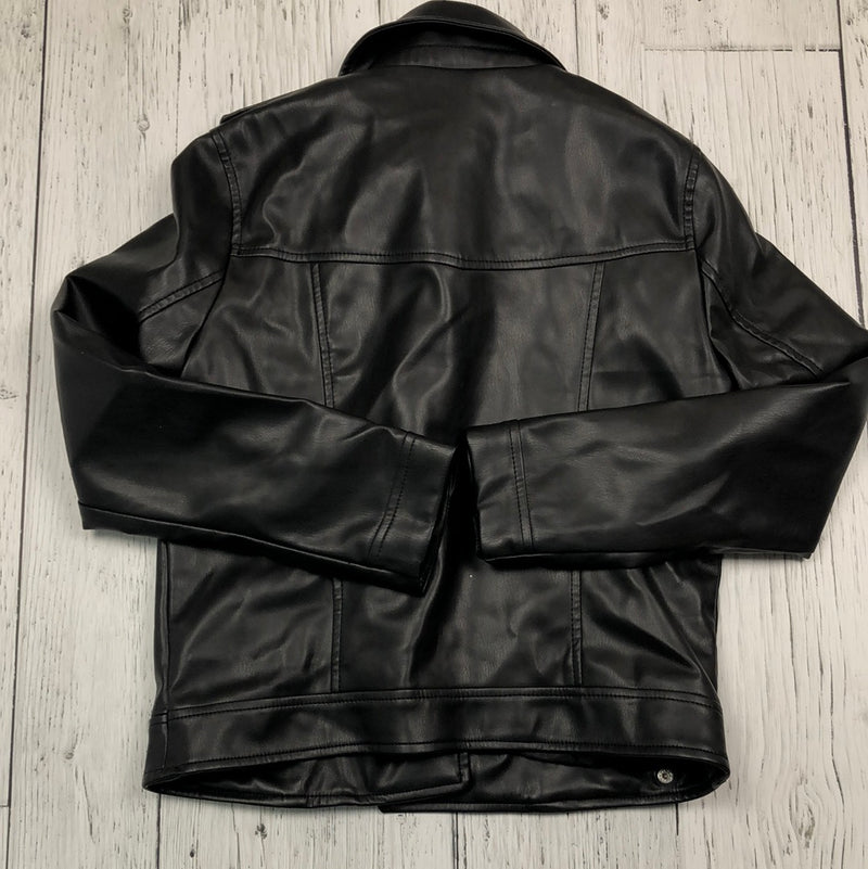 Zara black pleather jacket - Girls 11/12