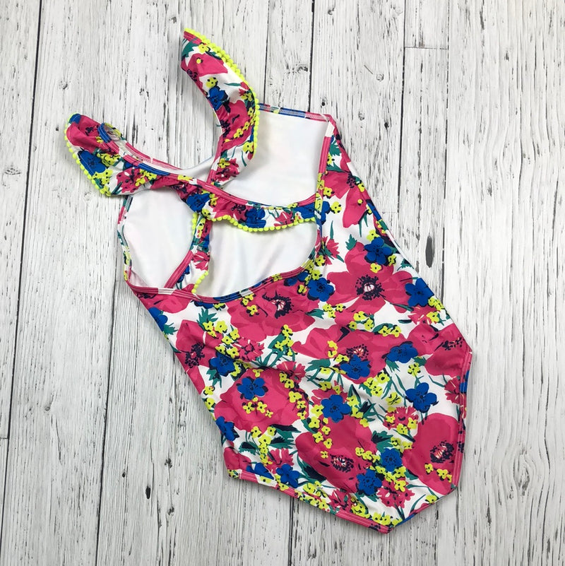 Tucker + Tate pink/blue patterned swim suit - Girls 8